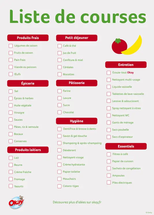 Liste de courses équilibrées : 13 aliments essentiels à la maison